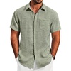 image:imageCOOFANDY Mens Button Down Short Sleeve Shirt Lightweight Casual Summer Beach Shirts with PocketArmy Green