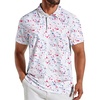 image:imageCOOFANDY Mens Golf Polo Shirts Short Sleeve Quick Dry Performance Moisture Wicking Golf Shirts Casual Print Collared ShirtA Colored Dots