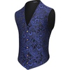 image:imageCOOFANDY Mens Paisley Vests Victorian Steampunk Gothic Suit Vest Slim Fit VNeck Tuxedo WaistcoatBlue