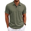 image:imageCOOFANDY Mens Polo Shirts Short Sleeve Casual Summer Collar Shirts Soft Breathable Polo Tee Shirts Classic Golf ShirtsArmy Green