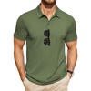 image:imageCOOFANDY Mens Polo Shirts Short Sleeve Pique Jersey Golf Shirt Casual Summer Collared TShirtsArmy Green