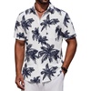 Palm Leaf Print-navy