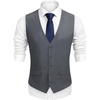 image:imageCOOFANDY Mens Suit Vest Formal Dress Vest Slim Fit Buesiness WeddingGrey