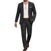 image:imageCOOFANDY Mens Suits 2 Piece Classic Fit Casual Suits Sets 2 Button Blazer Jacket And Dress Pants For Wedding Business PromBlack