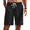 image:imageCOOFANDY Mens Summer Beach Shorts Casual Elastic Waist Drawstring Short Vacation Shorts with PocketsBlack
