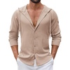 image:imageCOOFANDY Mens UPF 50 Sun Protection Hoodie Shirt Lightweight Quick Dry Fishing Hiking Beach Cover UpKhaki