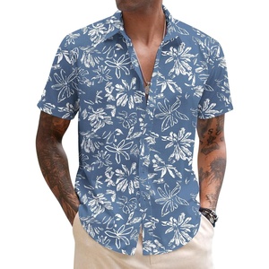 image:imageCOOFANDY Mens Button Down Short Sleeve Beach Shirts Casual Summer Button Up Cruise Vacation Linen ShirtNavy Blue Sketchy Floral