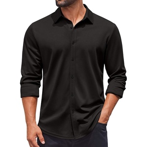 image:imageCOOFANDY Mens Casual Button Down Shirt Long Sleeve Wrinkle Free Shirts Stretch Dress ShirtBlack