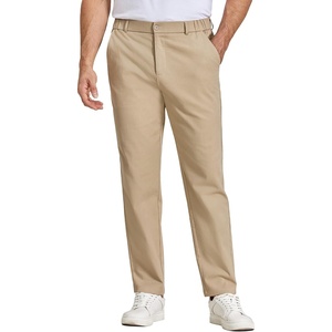 image:imageCOOFANDY Mens Casual Chinos Pants Relaxed Fit Elastic Waist Khaki Trousers Stretch Dress Slacks with PocketsAkhaki