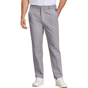 image:imageCOOFANDY Mens Casual Chinos Pants Relaxed Fit Elastic Waist Khaki Trousers Stretch Dress Slacks with PocketsAlight Grey