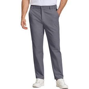 image:imageCOOFANDY Mens Casual Chinos Pants Relaxed Fit Elastic Waist Khaki Trousers Stretch Dress Slacks with PocketsDark Grey