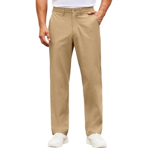 image:imageCOOFANDY Mens Casual Pants Cotton Classic Fit Stretch Chino Pant Khaki Lightweight Work Dress SlacksBeige