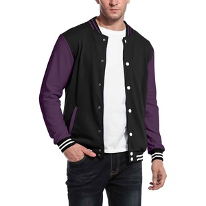 image:imageCOOFANDY Mens Fashion Varsity Jacket Causal Slim Fit Cotton Letterman Baseball Bomber JacketsBlack Purple