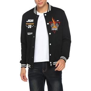image:imageCOOFANDY Mens Fashion Varsity Jacket Causal Slim Fit Cotton Letterman Baseball Bomber JacketsBlackjgr