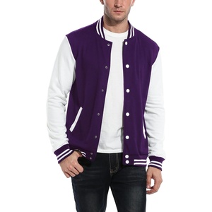 image:imageCOOFANDY Mens Fashion Varsity Jacket Causal Slim Fit Cotton Letterman Baseball Bomber JacketsPurple