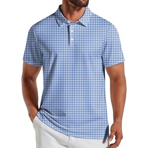 image:imageCOOFANDY Mens Golf Polo Shirts Short Sleeve Quick Dry Performance Moisture Wicking Golf Shirts Casual Print Collared ShirtBlue Flower