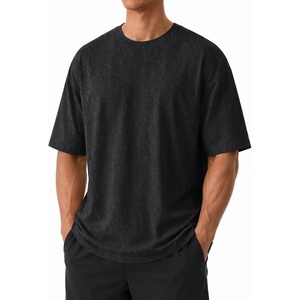 image:imageCOOFANDY Mens Oversized T Shirt Loose Fit Vintage Washed Tee Casual Streetwear Unisex Short Sleeve Heavy Cotton TopBlack