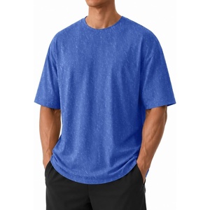 image:imageCOOFANDY Mens Oversized T Shirt Loose Fit Vintage Washed Tee Casual Streetwear Unisex Short Sleeve Heavy Cotton TopBlue