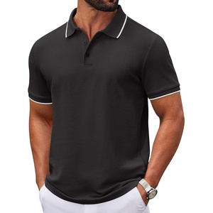image:imageCOOFANDY Mens Polo Shirts Classic Short Sleeve Polo T Shirts Cotton Pique Casual Summer Fashion Golf ShirtBlack
