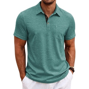 image:imageCOOFANDY Mens Polo Shirts Short Sleeve Casual Summer Collar Shirts Soft Breathable Polo Tee Shirts Classic Golf ShirtsGrey Green