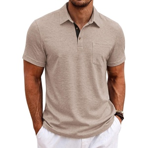 image:imageCOOFANDY Mens Polo Shirts Short Sleeve Casual Summer Collar Shirts Soft Breathable Polo Tee Shirts Classic Golf ShirtsKhaki