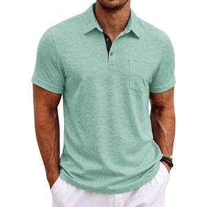 image:imageCOOFANDY Mens Polo Shirts Short Sleeve Casual Summer Collar Shirts Soft Breathable Polo Tee Shirts Classic Golf ShirtsLight Green
