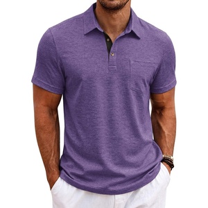 image:imageCOOFANDY Mens Polo Shirts Short Sleeve Casual Summer Collar Shirts Soft Breathable Polo Tee Shirts Classic Golf ShirtsPurple