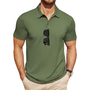 image:imageCOOFANDY Mens Polo Shirts Short Sleeve Pique Jersey Golf Shirt Casual Summer Collared TShirtsArmy Green