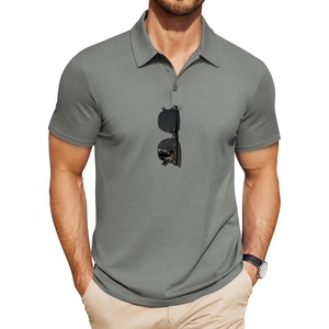 image:imageCOOFANDY Mens Polo Shirts Short Sleeve Pique Jersey Golf Shirt Casual Summer Collared TShirtsDark Grey