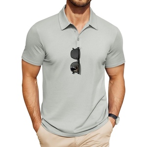 image:imageCOOFANDY Mens Polo Shirts Short Sleeve Pique Jersey Golf Shirt Casual Summer Collared TShirtsLight Grey