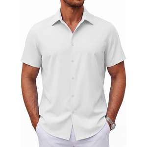 image:imageCOOFANDY Mens Short Sleeve Button Down Shirts Casual Summer Shirt Untucked Dress ShirtsWhite