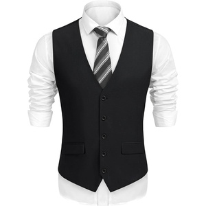 image:imageCOOFANDY Mens Suit Vest Formal Dress Vest Slim Fit Buesiness WeddingBlack