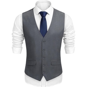 image:imageCOOFANDY Mens Suit Vest Formal Dress Vest Slim Fit Buesiness WeddingGrey