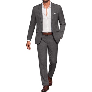 image:imageCOOFANDY Mens Suits 2 Piece Classic Fit Casual Suits Sets 2 Button Blazer Jacket And Dress Pants For Wedding Business PromDark Grey