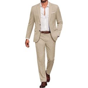 image:imageCOOFANDY Mens Suits 2 Piece Classic Fit Casual Suits Sets 2 Button Blazer Jacket And Dress Pants For Wedding Business PromKhaki
