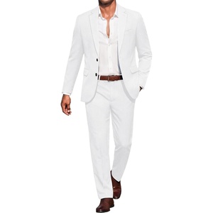 image:imageCOOFANDY Mens Suits 2 Piece Classic Fit Casual Suits Sets 2 Button Blazer Jacket And Dress Pants For Wedding Business PromWhite