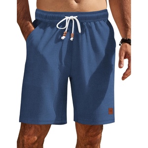 image:imageCOOFANDY Mens Summer Beach Shorts Casual Elastic Waist Drawstring Short Vacation Shorts with PocketsBlue