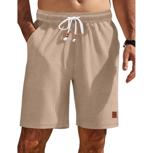 image:imageCOOFANDY Mens Summer Beach Shorts Casual Elastic Waist Drawstring Short Vacation Shorts with PocketsKhaki