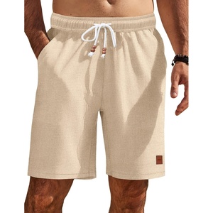 image:imageCOOFANDY Mens Summer Beach Shorts Casual Elastic Waist Drawstring Short Vacation Shorts with PocketsLight Khaki