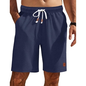 image:imageCOOFANDY Mens Summer Beach Shorts Casual Elastic Waist Drawstring Short Vacation Shorts with PocketsNavy Blue