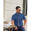 image:imageCOOFANDY Men Button Down Shirt Short Sleeve Casual Shirts Printed Dress Shirt with PocketBlue White Star
