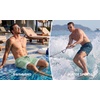 image:imageCOOFANDY Men Swim Trunk with Compression Liner 2 in 1 Swimwear Bathing Suit Quick Dry Board Short1  Print Green Leaves