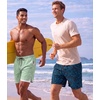 image:imageCOOFANDY Men Swim Trunk with Compression Liner 2 in 1 Swimwear Bathing Suit Quick Dry Board Short1  Print Green Leaves