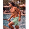 image:imageCOOFANDY Men Swim Trunk with Compression Liner 2 in 1 Swimwear Bathing Suit Quick Dry Board Short1  Print Green Leaves