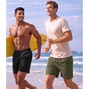 image:imageCOOFANDY Men Swim Trunk with Compression Liner 2 in 1 Swimwear Bathing Suit Quick Dry Board ShortC Army Green