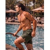 image:imageCOOFANDY Men Swim Trunk with Compression Liner 2 in 1 Swimwear Bathing Suit Quick Dry Board ShortC Army Green