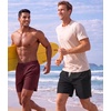 image:imageCOOFANDY Men Swim Trunk with Compression Liner 2 in 1 Swimwear Bathing Suit Quick Dry Board ShortDark Red