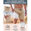 image:imageCOOFANDY Men Swim Trunk with Compression Liner 2 in 1 Swimwear Bathing Suit Quick Dry Board ShortKhaki
