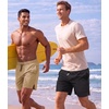 image:imageCOOFANDY Men Swim Trunk with Compression Liner 2 in 1 Swimwear Bathing Suit Quick Dry Board ShortKhaki