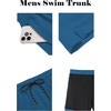 image:imageCOOFANDY Men Swim Trunk with Compression Liner 2 in 1 Swimwear Bathing Suit Quick Dry Board ShortLake Blue
